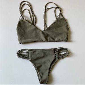 Mikoh Strappy Bikini Top (S) with Bottoms (XS)